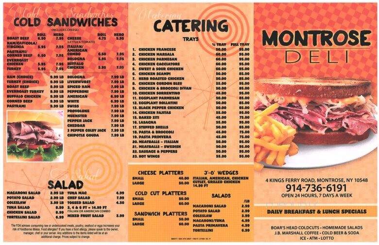 Montrose Italian Deli Ltd - Montrose, NY menu_pic