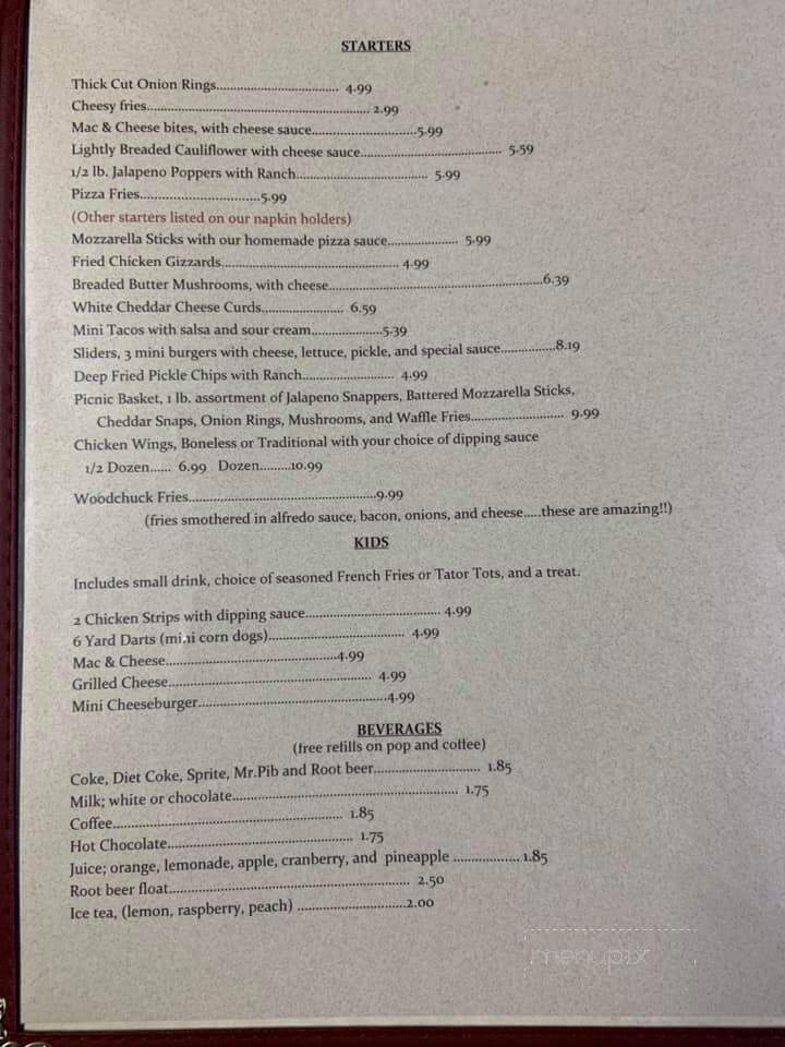 Backyard Bar and Grill - Pemberton, MN menu_pic