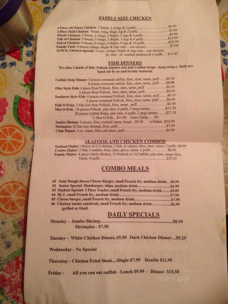 Ken's Chicken-N-Fish - Breckenridge, TX menu_pic