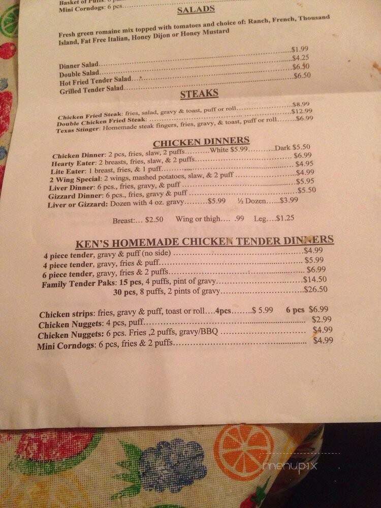 Ken's Chicken-N-Fish - Breckenridge, TX menu_pic