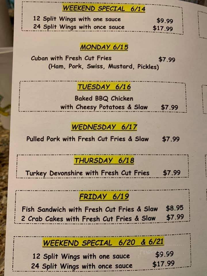 Park Valley Lounge - Pleasant Hills, PA menu_pic