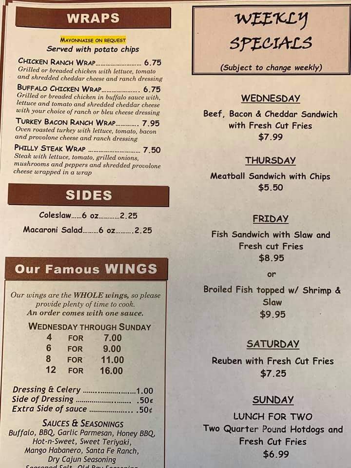 Park Valley Lounge - Pleasant Hills, PA menu_pic