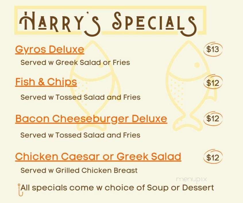 Harry's Open Kitchen - London, ON menu_pic