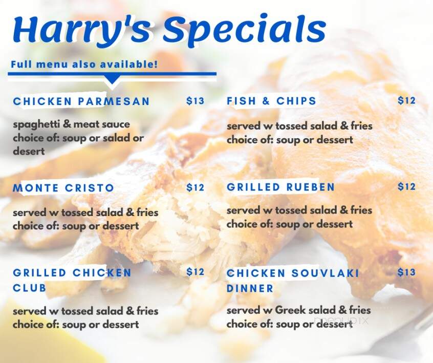 Harry's Open Kitchen - London, ON menu_pic