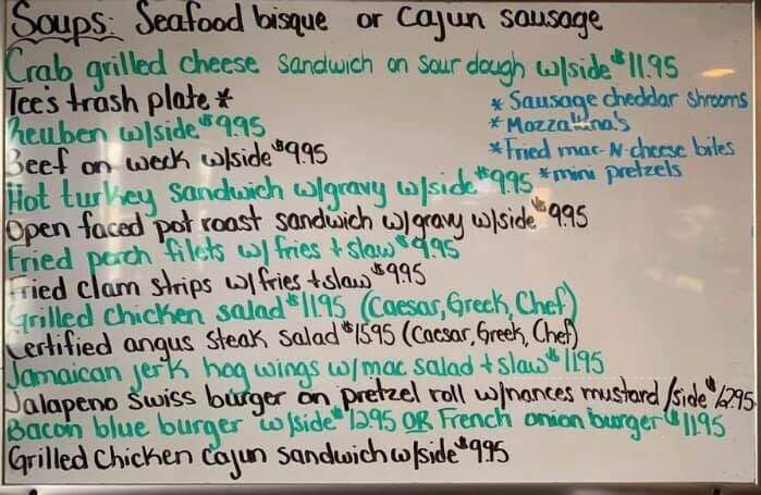 Tee & Gee Restaurant - Livonia, NY menu_pic
