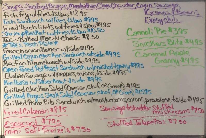 Tee & Gee Restaurant - Livonia, NY menu_pic