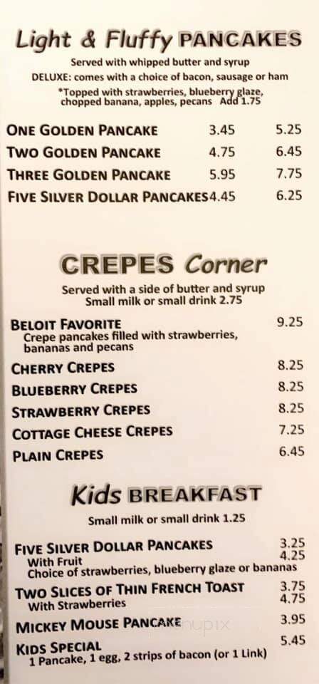 Beloit Family Restaurant - Beloit, WI menu_pic