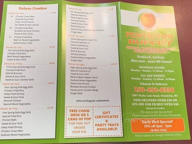 Penticton Buffet - Penticton, BC menu_pic
