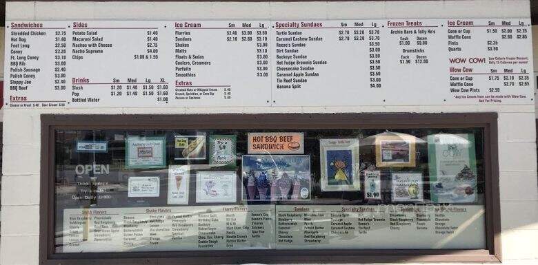 Archie's Drive-In - Findlay, OH menu_pic