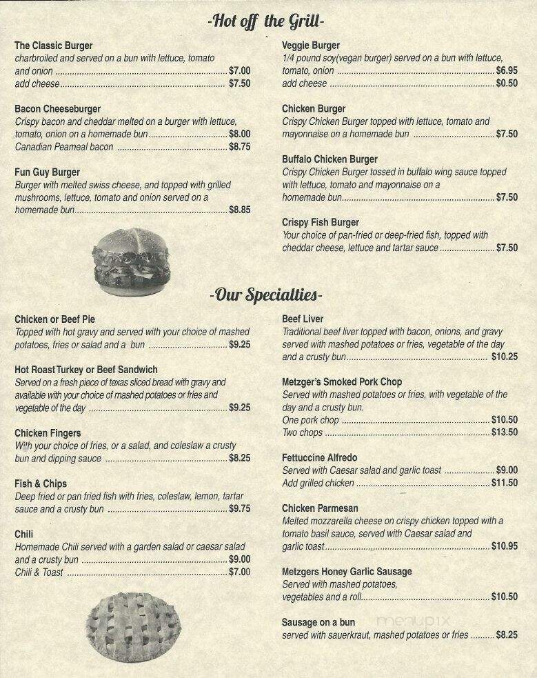 Bartliff's Bakery & Restaurant - Central Huron, ON menu_pic