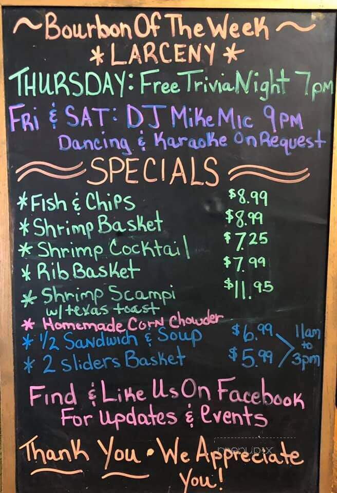 Huron River Inn - Rockwood, MI menu_pic
