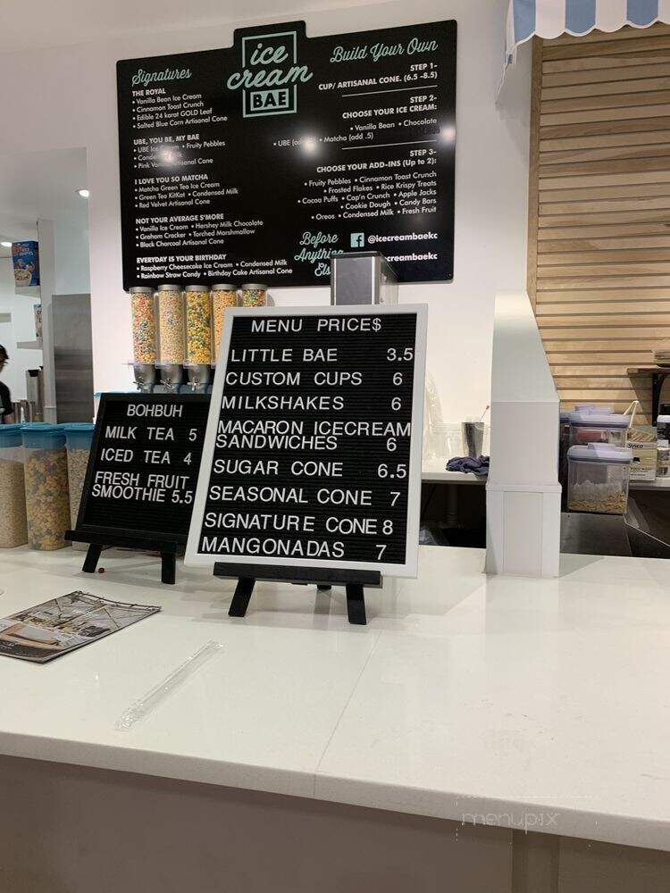 Ice Cream Bae - Kansas City, MO menu_pic