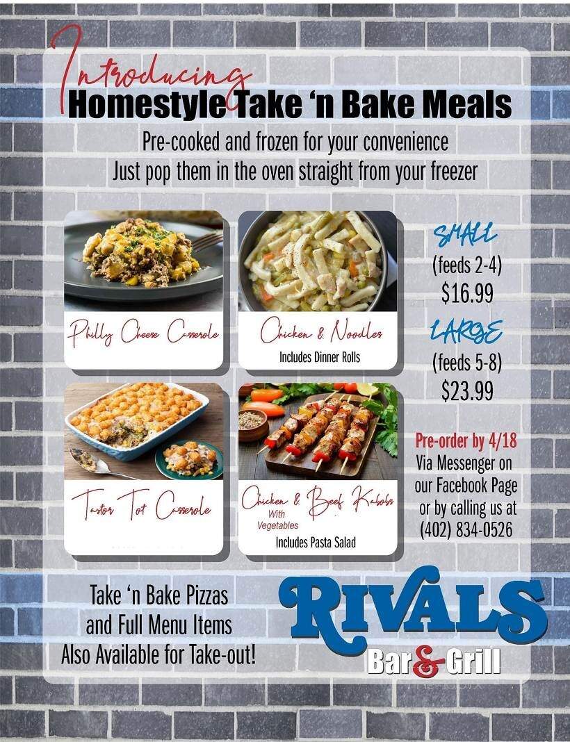 Rivals Bar & Grill - Hastings, NE menu_pic