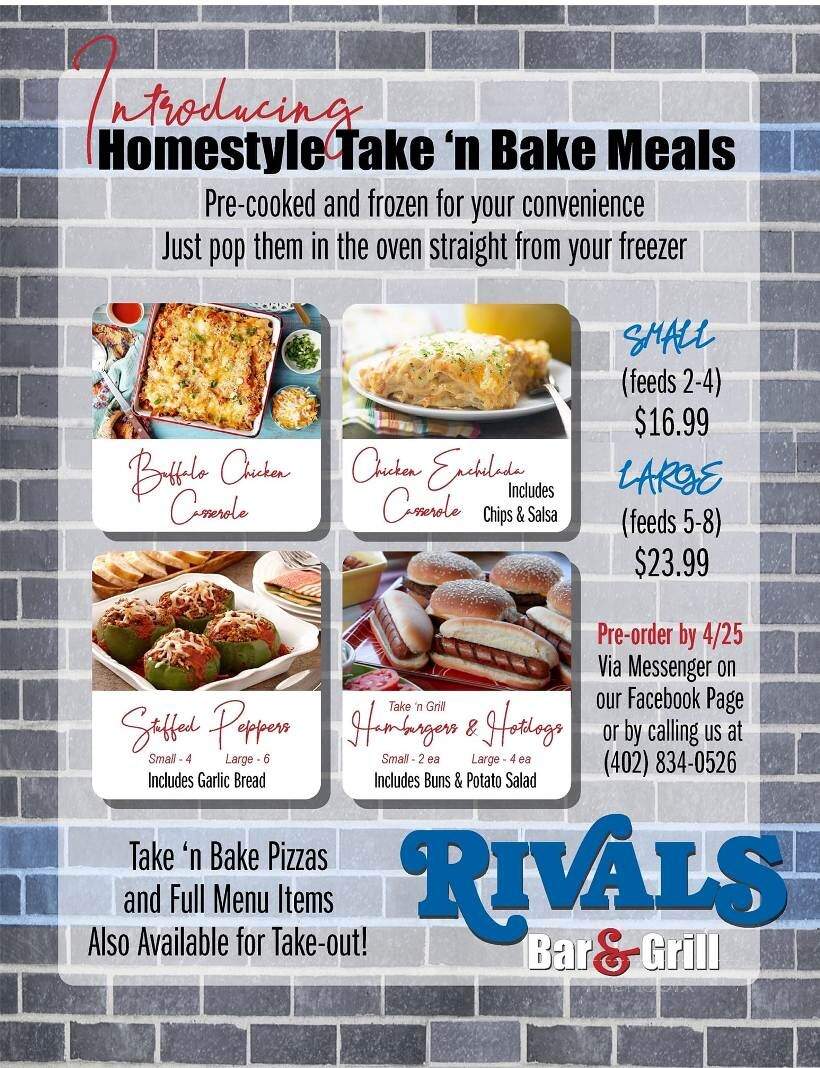 Rivals Bar & Grill - Hastings, NE menu_pic