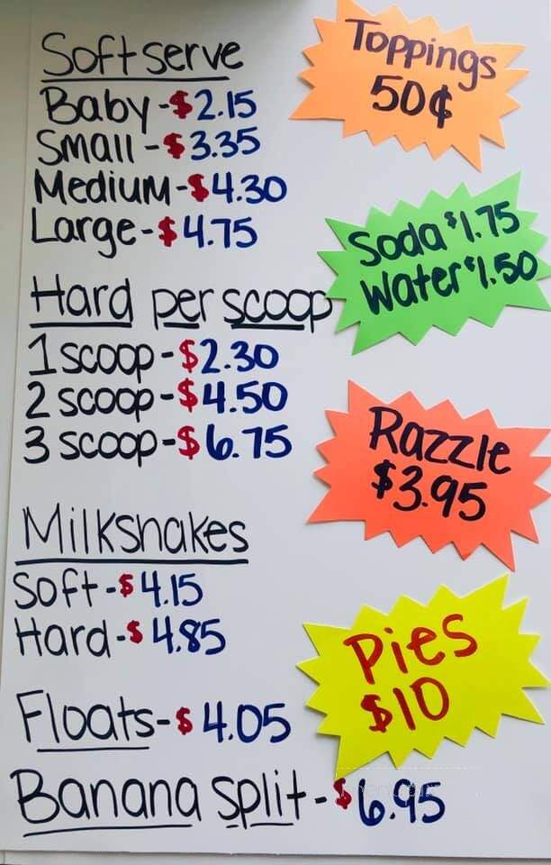 Yia Yia's Ice Cream Shoppe - Williamson, NY menu_pic