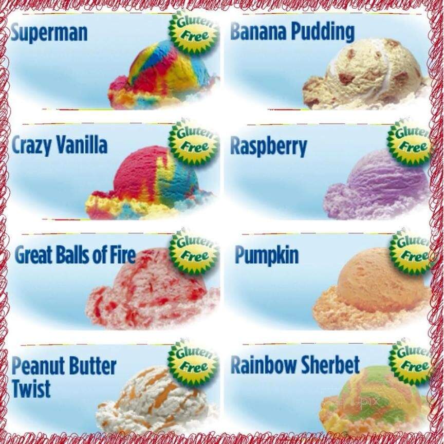 Yia Yia's Ice Cream Shoppe - Williamson, NY menu_pic