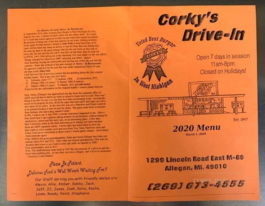 Corky's Drive-In - Allegan, MI