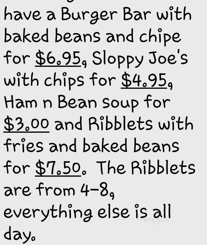 Indian Lake Moose Lodge 1533 - Lakeview, OH menu_pic