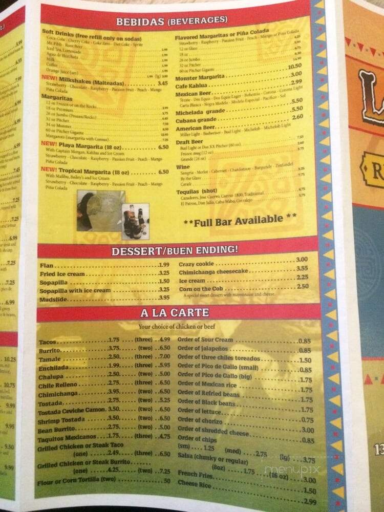 Los Potrillos - Charleston, IL menu_pic