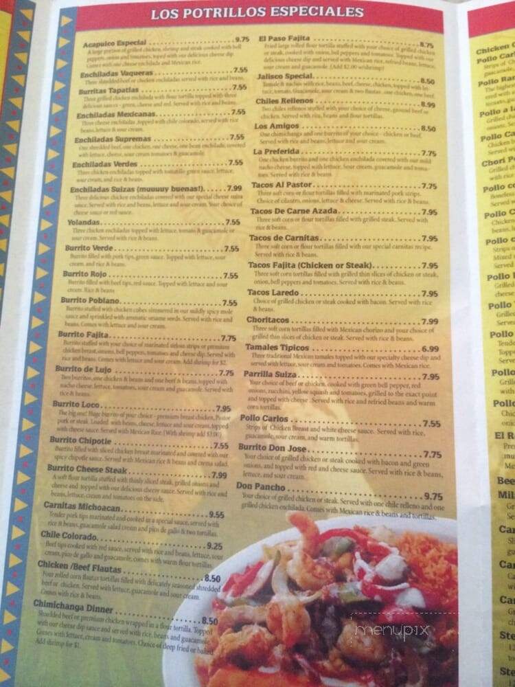 Los Potrillos - Charleston, IL menu_pic