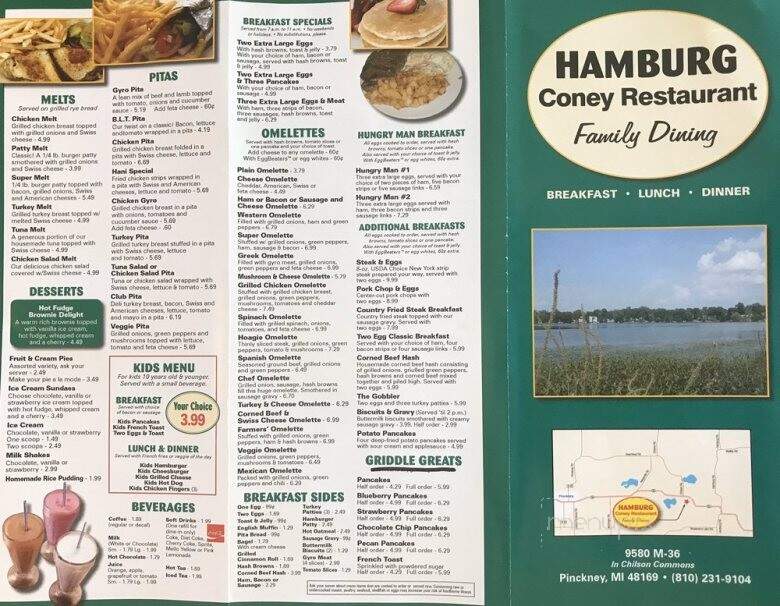 Hamburg Coney Restaurant - Pinckney, MI