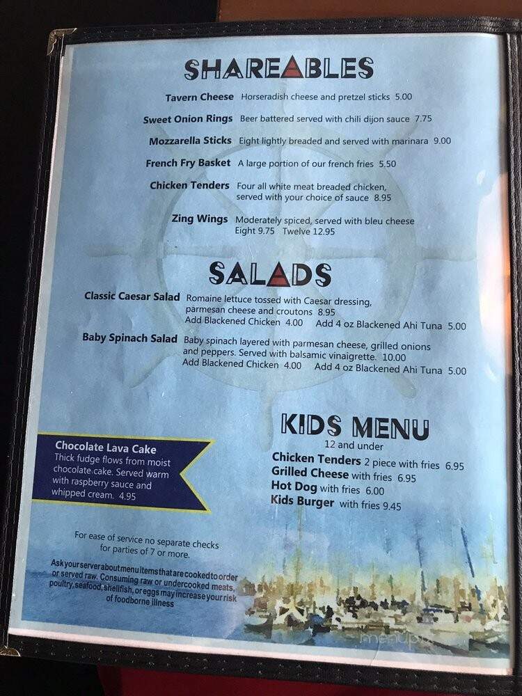 Bar Harbor - Harbor Springs, MI menu_pic