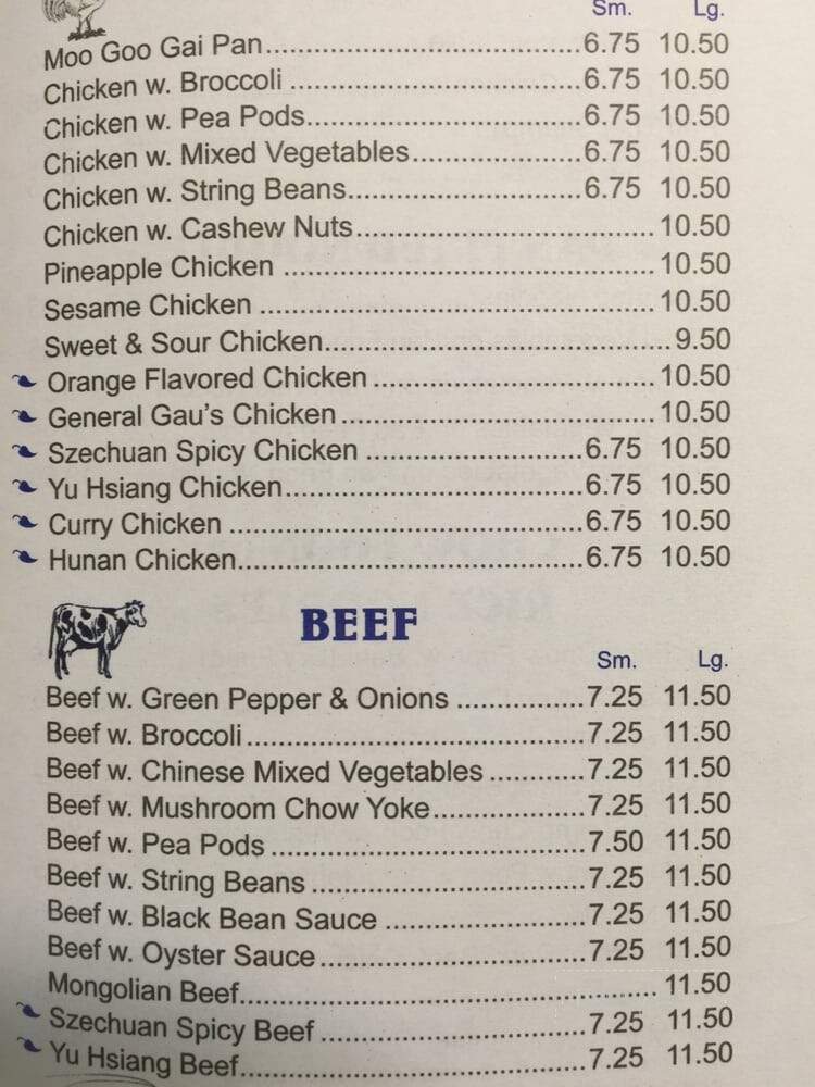 China Mountain Restaurant - North Chelmsford, MA menu_pic