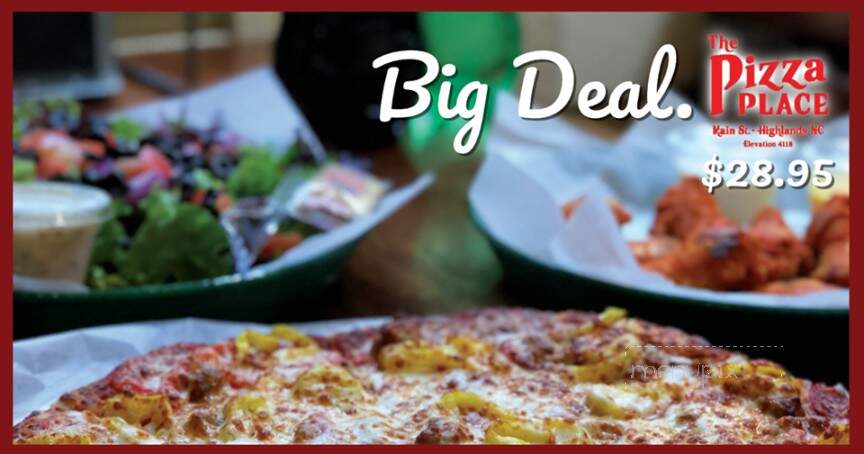 The Pizza Place - Highlands, NC menu_pic