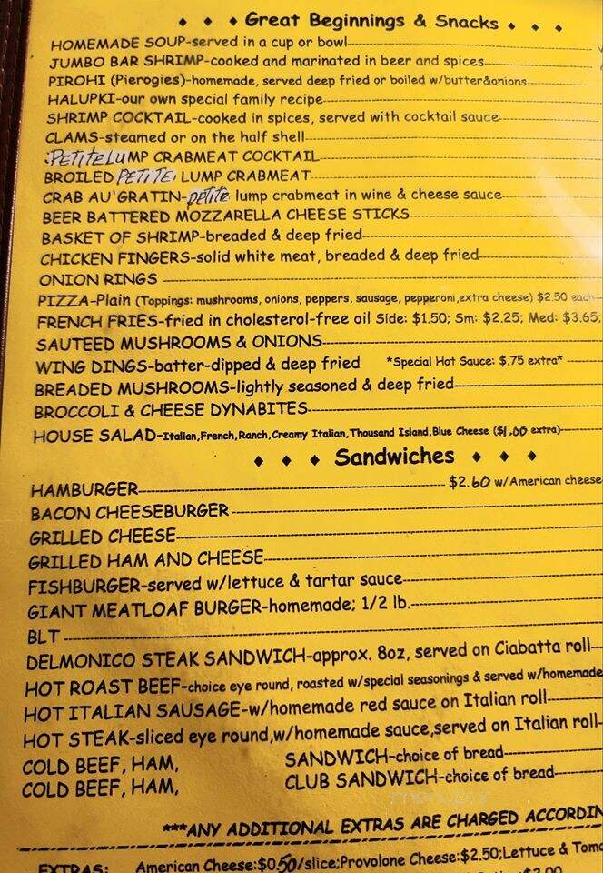 Lengyel's Restaurant - Nesquehoning, PA menu_pic