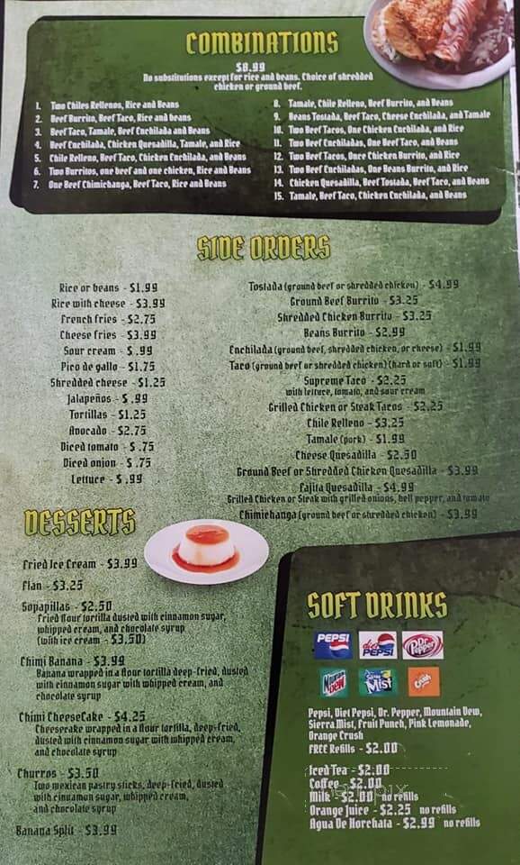 Los Sauces Mexican Restaurant - Decatur, IL menu_pic
