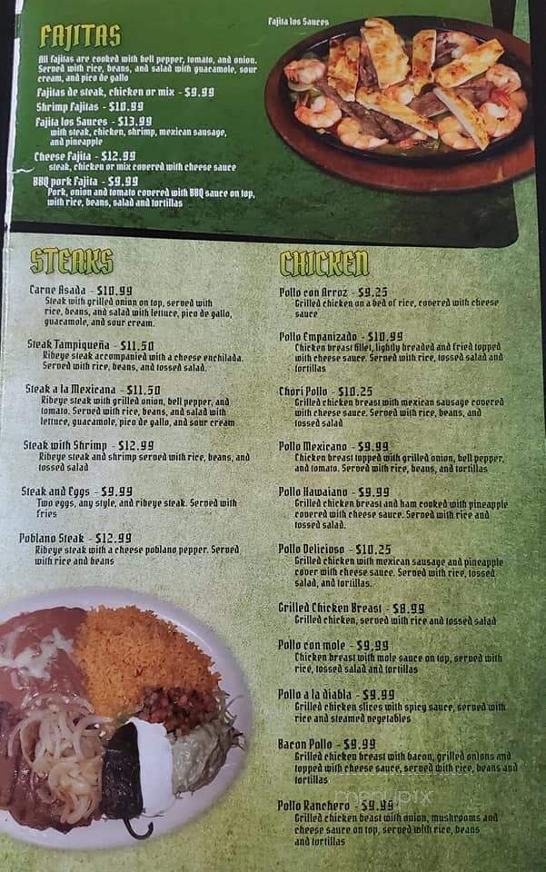 Los Sauces Mexican Restaurant - Decatur, IL menu_pic