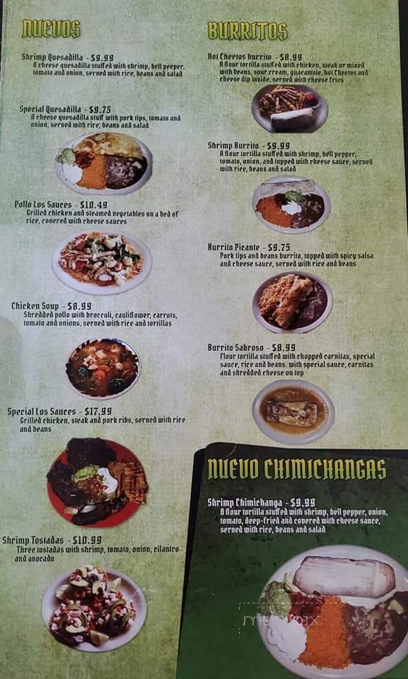 Los Sauces Mexican Restaurant - Decatur, IL menu_pic