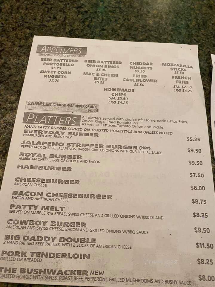 Bushy's Bar & Grill - Lyndon, IL menu_pic