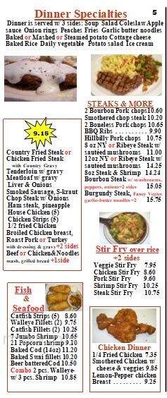 Sunrise Family Restaurant - Brazil, IN menu_pic