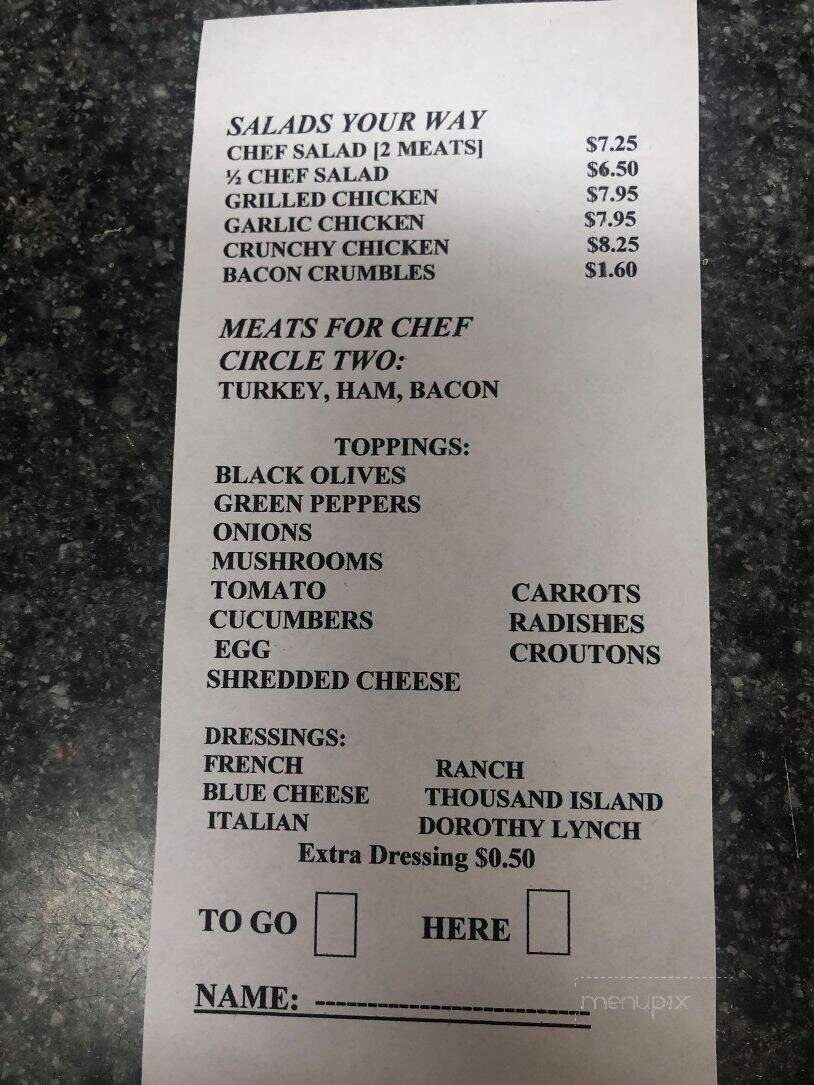 Kathy's Korner - Lake View, IA menu_pic