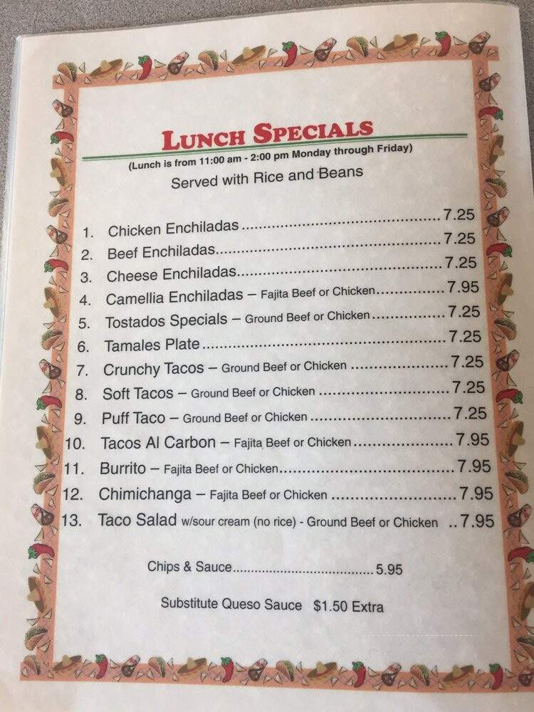 Camellia Mexican Restaurant - Mansfield, LA