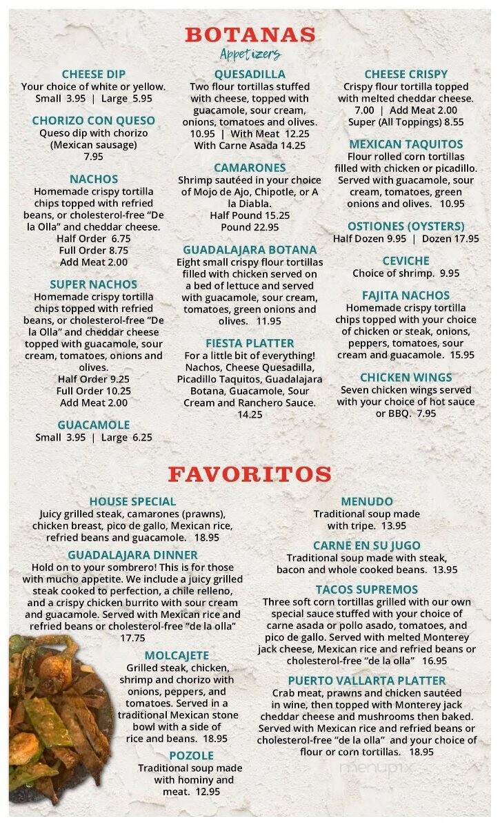 Guadalajara - Watertown, SD menu_pic