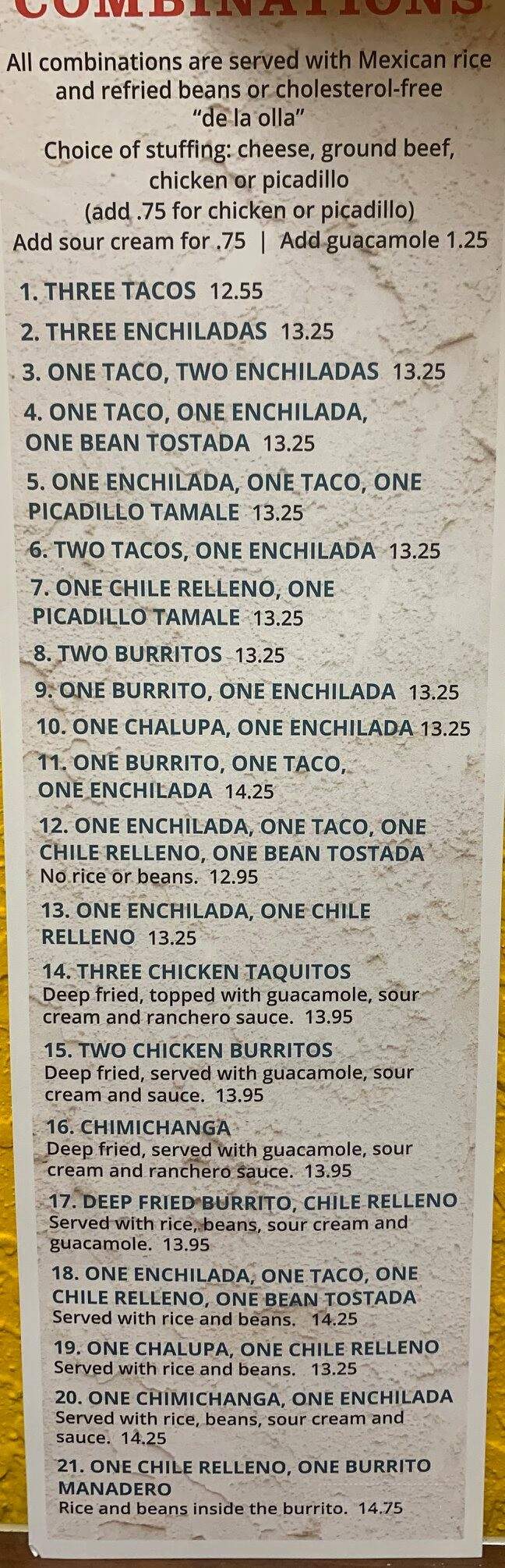 Guadalajara - Watertown, SD menu_pic