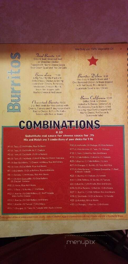 El Ranchito Restaurant - Springfield, GA menu_pic