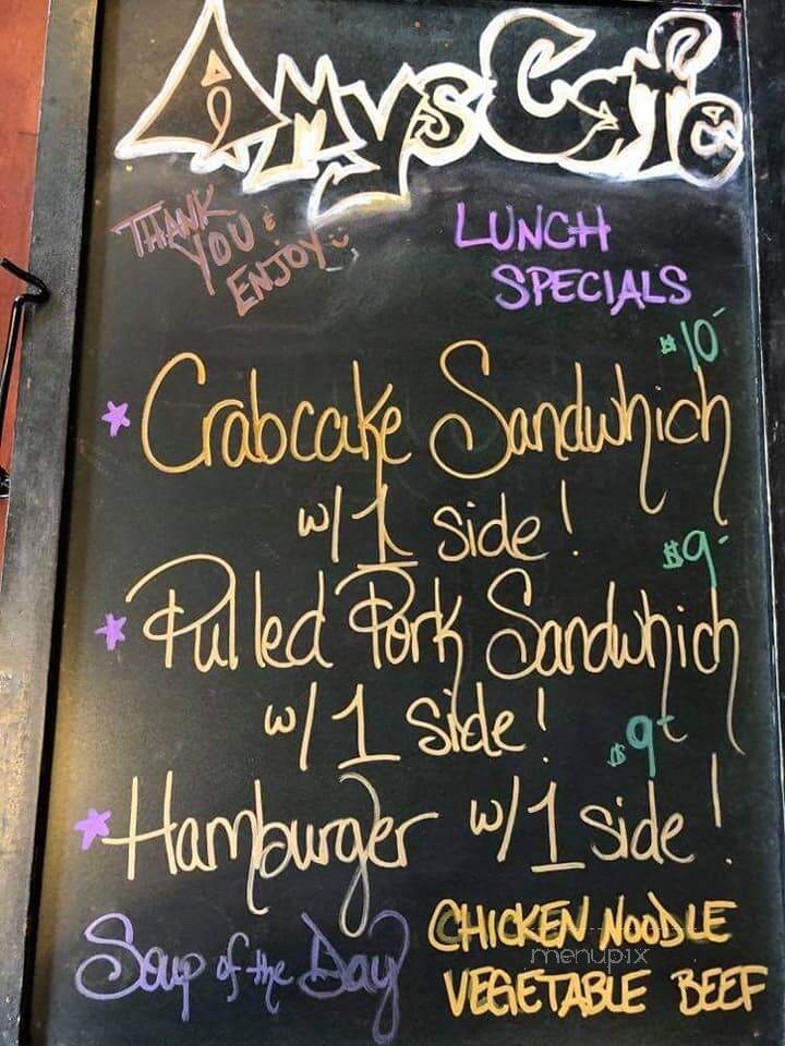 Amy's Cafe - Fredericksburg, VA menu_pic