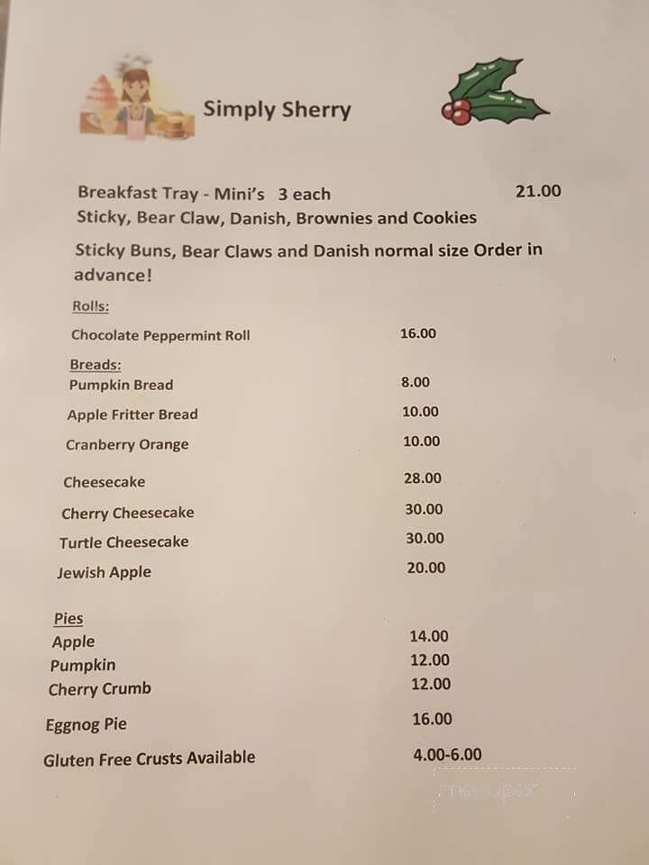Simply Sherry - Boyertown, PA menu_pic