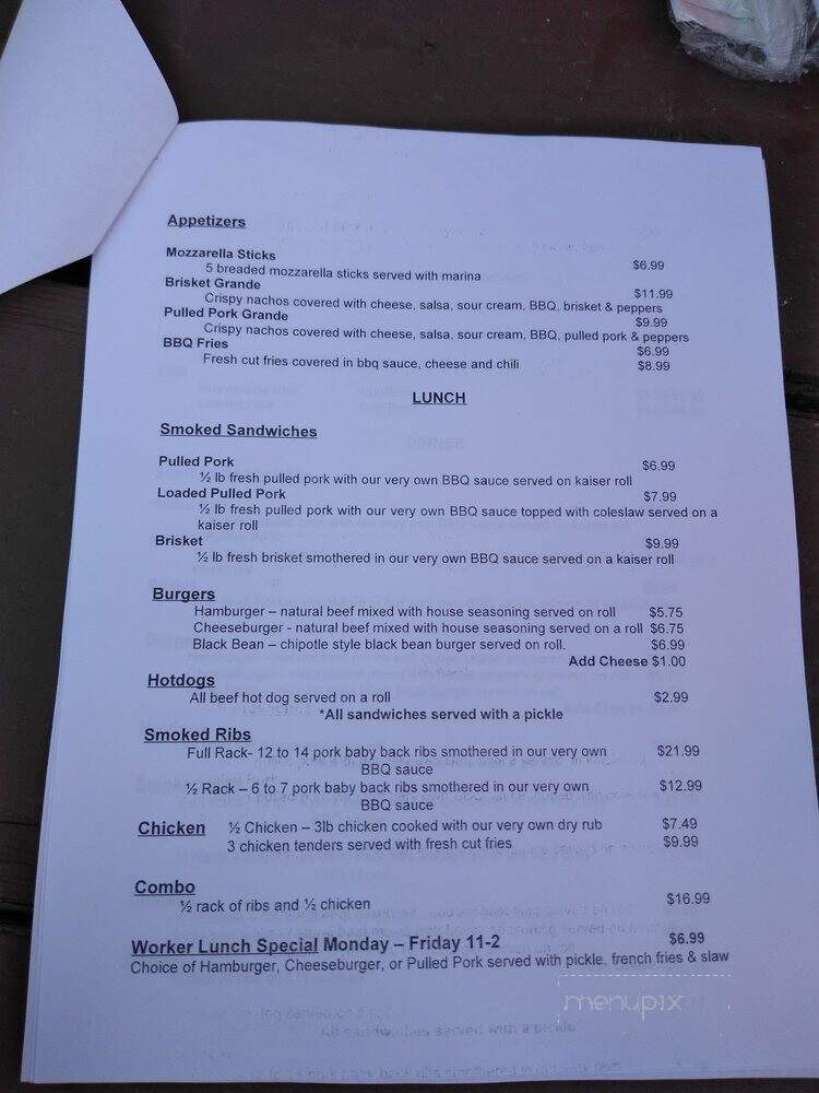 Mr Yock's BBQ - Lake Ariel, PA menu_pic