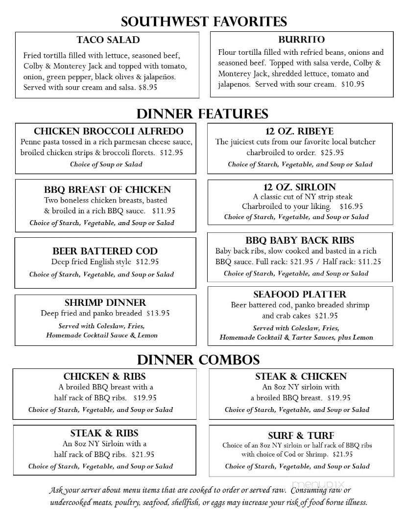 Eureka's Kitchen and General Store - Blanchard, MI menu_pic