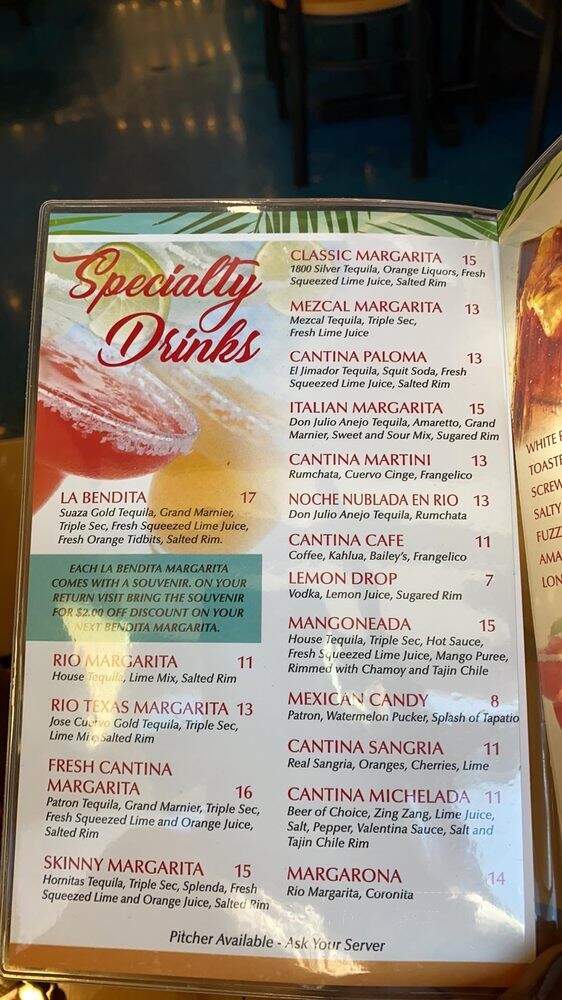 Rio Cantina - North Augusta, SC menu_pic