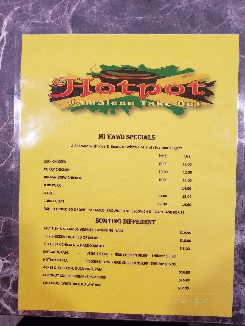 HotPot Jamaican Restaurant - Edgewood, MD menu_pic