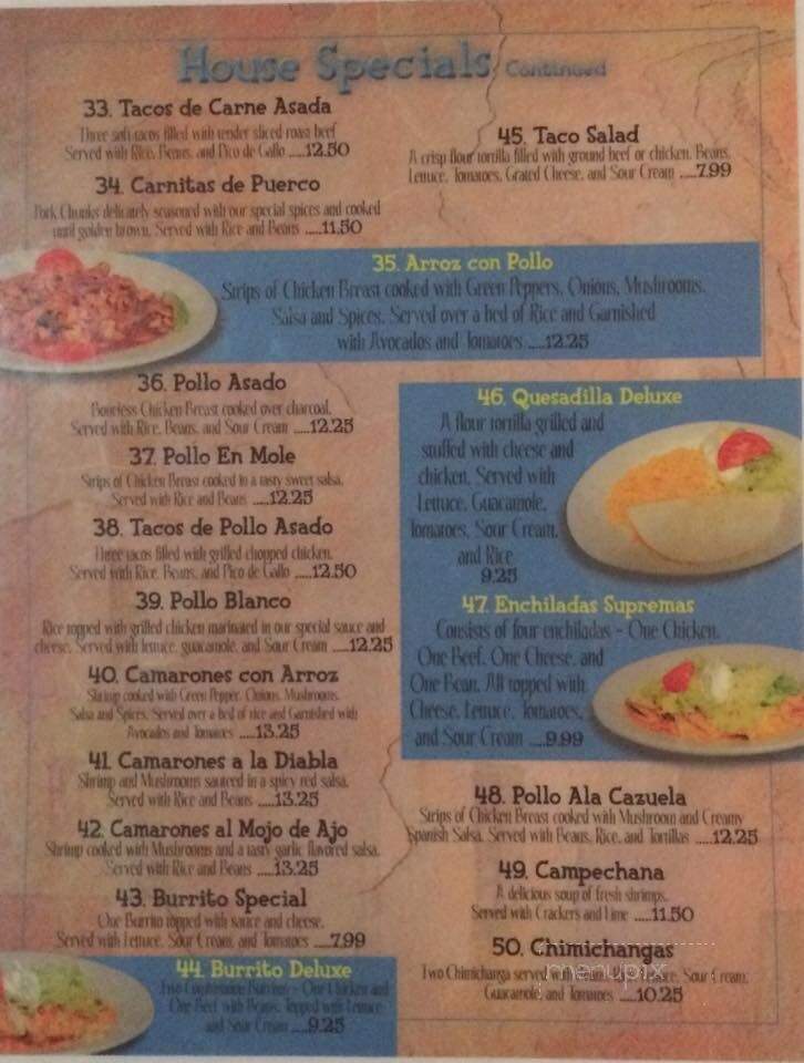 El Puente II - Romney, WV menu_pic