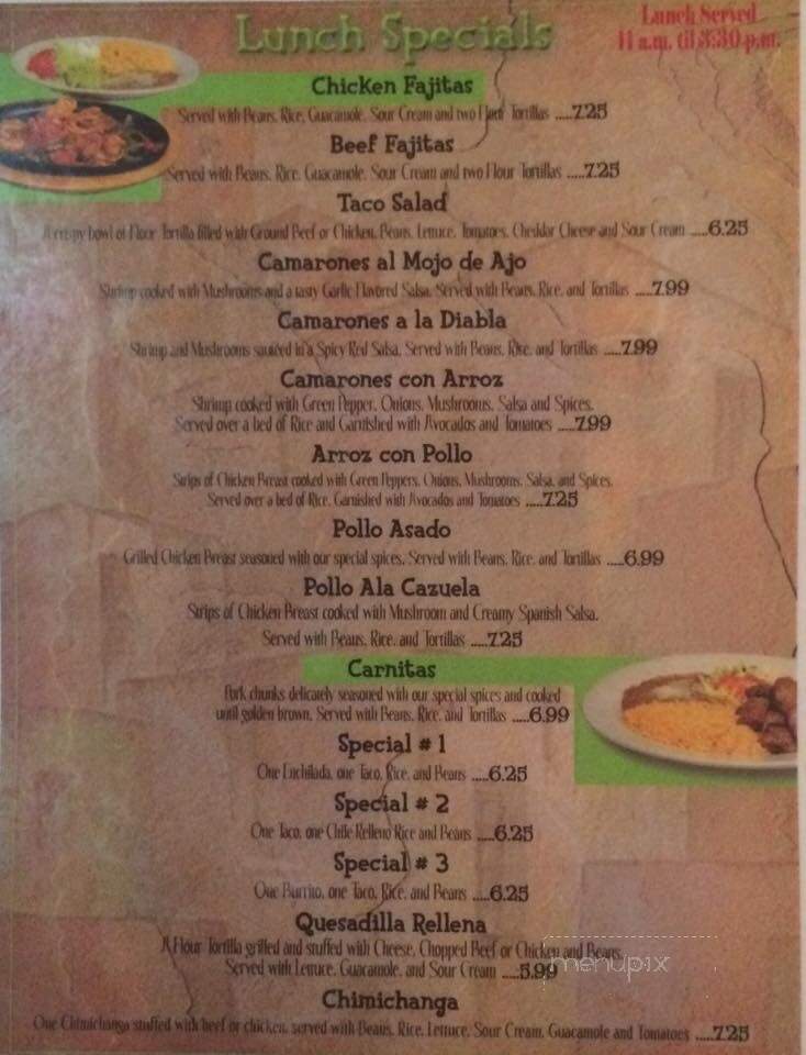 El Puente II - Romney, WV menu_pic