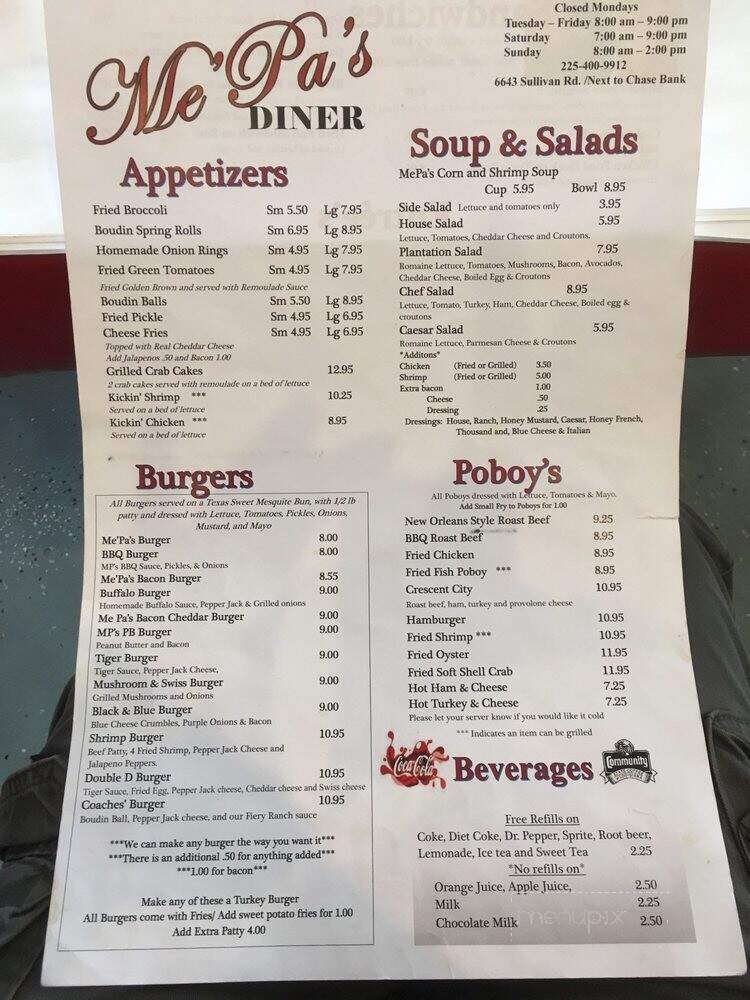 Me Pa's Diner - Greenwell Springs, LA