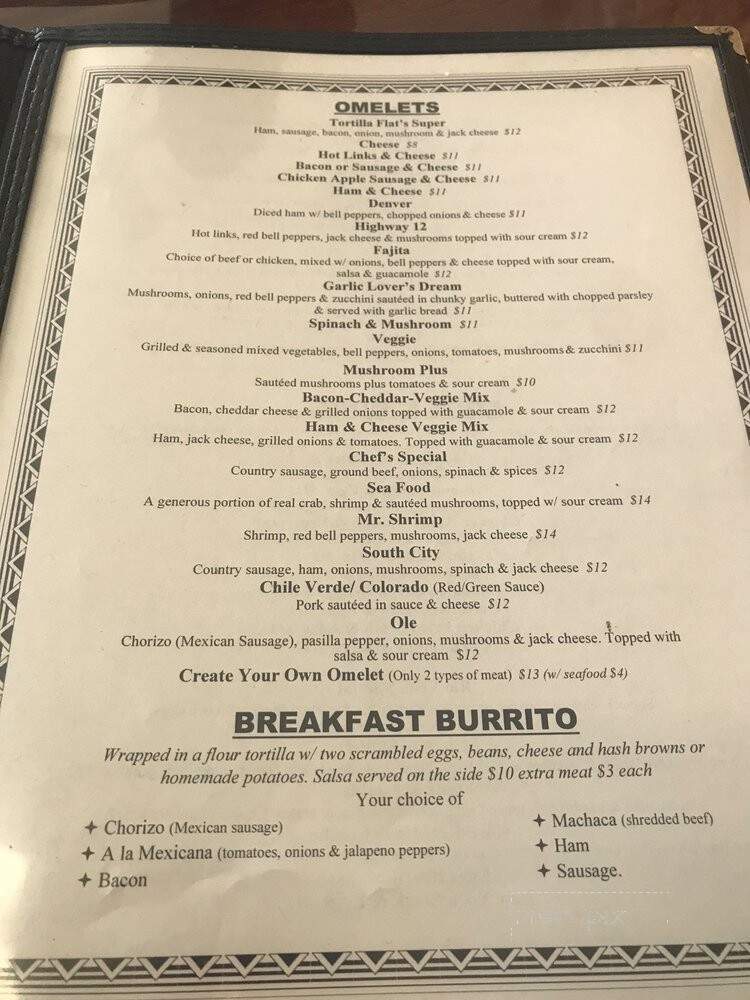 Tortilla Flats - Rio Vista, CA menu_pic