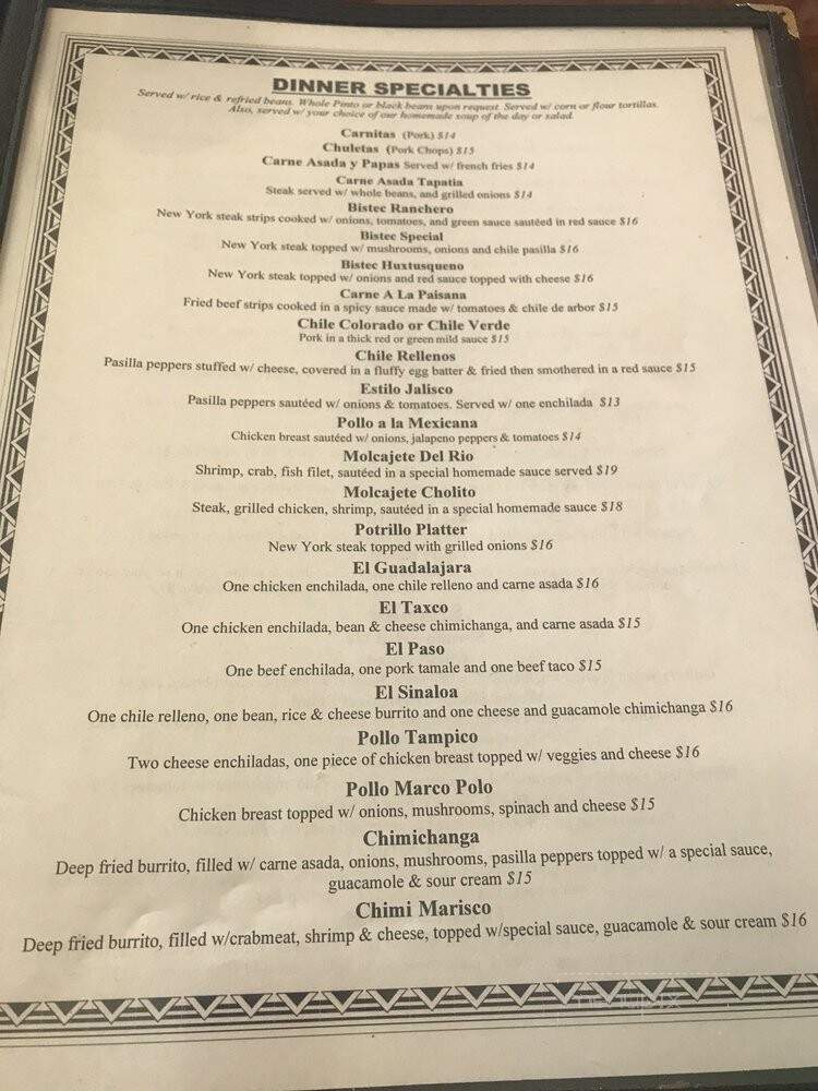 Tortilla Flats - Rio Vista, CA menu_pic